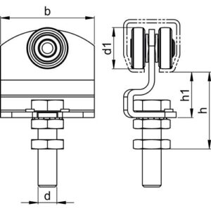 Rollapparat - Rollapparat -90 190 f.Pro 100 STA verzinkt,gelb 30kg HELM – Bild 3