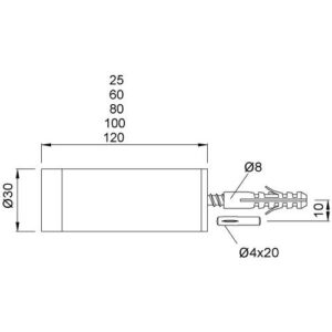 Wandtürpuffer - Wandtürpuffer 2070 VA ma L.60mm KWS – Bild 3