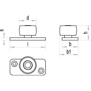 Führungsrolle - Führungsrolle 459 PL STA verzinkt,gelb Kunststoffrolle HELM – Bild 3
