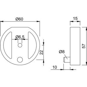 Unterlage - Unterlage 2559 Alu.schwarz D.60mm H.15mm f.Art.3000 258 205 KWS – Bild 3
