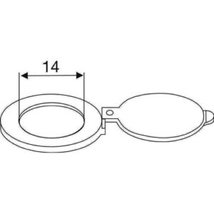 Schließer für Türspion - Schließer f. Türspion MS verchr. Innen-D.14mm BMB – Bild 3