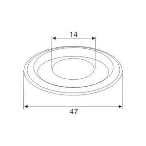 Abdeckrosette zu Türspion - Abdeckrosette zu Türspion MS verchr.ID 14mm AD 46mm BMB – Bild 3