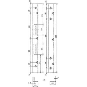Sicherheitswinkelschließblech - Sicherheitswinkelschließblech L.300mm B.25mm S.2mm VA ma geb.005/3126 SCHNEGEL – Bild 3