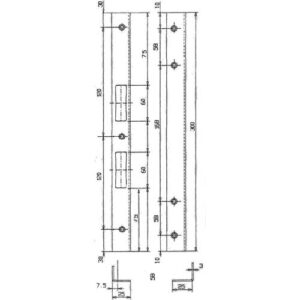 Sicherheitswinkelschließblech - Sicherheitswinkelschließblech L.300mm B.25mm S.3mm STA verz. – Bild 3