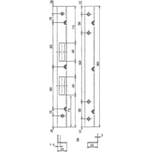 Sicherheitswinkelschließblech - Sicherheitswinkelschließblech L.300mm B.25mm S.3mm STA verz.006/920 SCHNEGEL – Bild 3