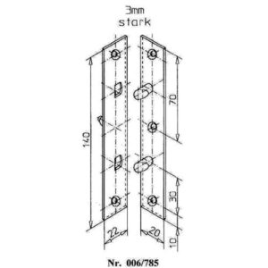 Flachbändersicherung - Flachbändersicherung L.140mm B.22mm S.3mm STA verz.im Btl.m.Schrauben – Bild 3