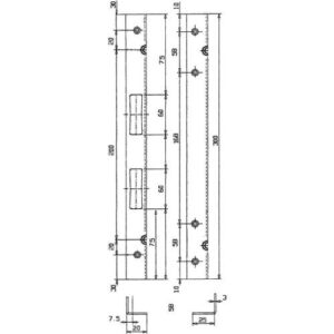 Sicherheitswinkelschließblech - Sicherheitswinkelschließblech L.300mm B.20mm S.3mm STA verz.006/912 SCHNEGEL – Bild 3