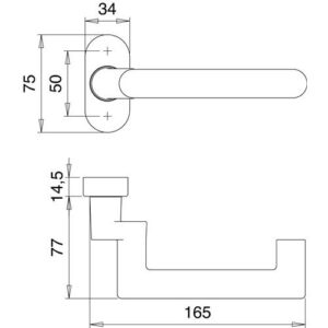Feuerschutzdrückerlochteil - Feuerschutzdrückerlochteil 1460/2133 VA EST gekr.4-KT.9mm EDI – Bild 3