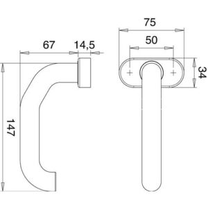 Feuerschutzdrückerlochteil - Feuerschutzdrückerlochteil 1800/2133 VA EST gekr.4-KT.9mm EDI – Bild 3