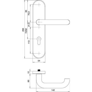 Schutzgarnitur - Schutzgarnitur Logo 8753/7203 VA EST 72mm 35-45mm EDI – Bild 3