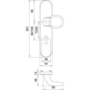 Schutzgarnitur - Schutzgarnitur METIS 8721/0272 VA EST 72mm 35-45mm EDI – Bild 3