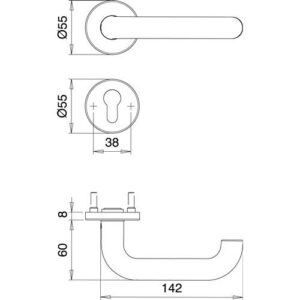 Schutzgarnitur - Schutzgarnitur METIS 8721/0272 Alu.F1 72mm 35-45mm EDI – Bild 3