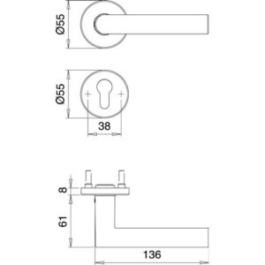 Schutzgarnitur - Schutzgarnitur METIS 8742/0272 VA EST 72mm 35-45mm EDI – Bild 3