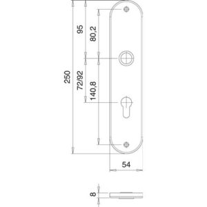 NW Edi Renovierschild - Edelstahl 206 Z VA EST PZ Entf.72mm EDI – Bild 3