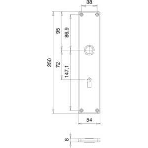 NW Edi Renovierschild - Edelstahl 220 Z VA F00 BB Entf.72mm EDI – Bild 3