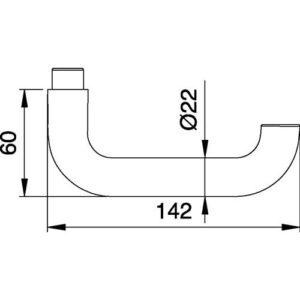 Türdrückerpaar - Türdrückerpaar 163 VA F00 4-KT.8mm EDI – Bild 3