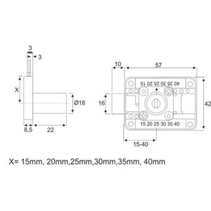 Aufschraubschloss - Aufschraubschloss Dornm.15-40mm L/R/lad gl.BMB – Bild 3