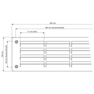 Badezimmerlüftung - Badezimmerlüftung 9083 L L.500mm B.100mm Alu. – Bild 2