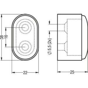 Wandtürpuffer - Wandtürpuffer 4700/4702/4704 Alu.schwarz ku.-besch.L.25mm HERMETA – Bild 3
