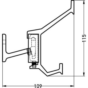 Wandgarderobe - Wandgarderobe Alu.F1 ma silber 7 Hut-/Mantelhaken L.1050mm – Bild 3