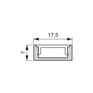 Leuchtenprofil Set - Leuchtenprofil Set Paris Set Paris Nutmaß 18x7mm Einbau Alu/KU EV1/Gefrostet L&S – Bild 3