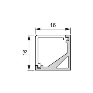 LED Leuchtenprofil - LED Leuchtenprofil Quattro Mini Quattro Mini Aufbau Alu.EV1 L&S – Bild 3