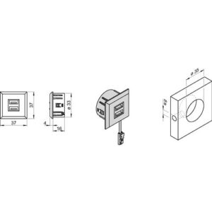 USB Doppelsteckdose - USB Doppelsteckdose 12 V 5 V 1x2,1 A ? 10,5 W L&S – Bild 3