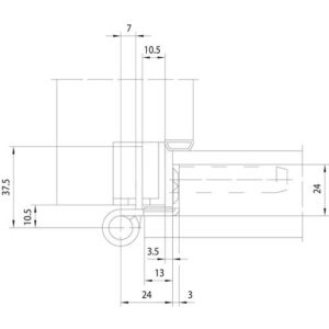 Objektband - Objektband VARIANT VX 7939 RAL 9005 schwarz (SW 107) VA DIN L/R – Bild 3