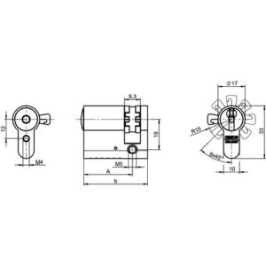 Profilhalbzylinder - Profilhalbzylinder DP06 45/10mm Anz.Schlüssel:3 Sperrschließung ASSA ABLOY – Bild 3