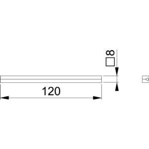 NW Vierkant Vollstift gekerpt verzinkt  - 8x120mm Fe verz.2-tlg.HOPPE – Bild 3
