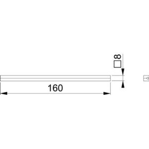 NW Vierkant Vollstift gekerpt verzinkt  - 8x160mm Fe verz.2-tlg.HOPPE – Bild 3
