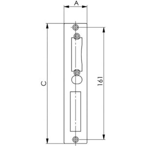 Schließblech - Schließbl.147V STA verz.B.33xL.172mm ktg DIN L/R fl.AMF – Bild 3