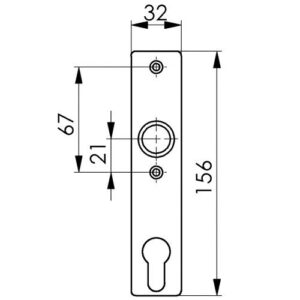 Zylinderkurzschild - Zylinderkurzschild 497Z LM F1/silberf.PZ 72mm AMF – Bild 3