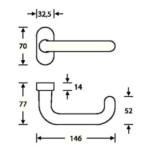 Feuerschutzdrückerlochteil - Feuerschutzdrückerlochteil 09 1146 VA 6204 ger.4-KT.9mm FSB – Bild 3