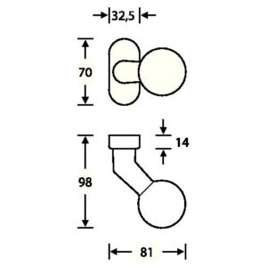 Profiltürknopf - Profiltürknopf 07 0846 Material Alu.0105 4-KT.8mm fest/drehbar FSB – Bild 3