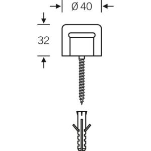Wandtürpuffer - Wandtürpuffer 38 3880 Gum.schwarz L.32mm FSB – Bild 3