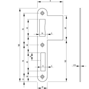Lappenschließblech - Lappenschließblech B 9000 VA rd.B.24xL.180mm DIN L BKS – Bild 3