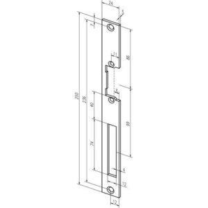 Flachschließblech - Flachschließbl.338 STA verz.ktg.B.24xL.250mm DIN L/R ASSA ABLOY – Bild 1