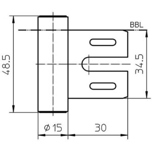 Rahmenteil - Rahmenteil V 8000/30 WF STA vern.f.3tlg.Stahlzargen verl.Lappen SIMONSWERK – Bild 3