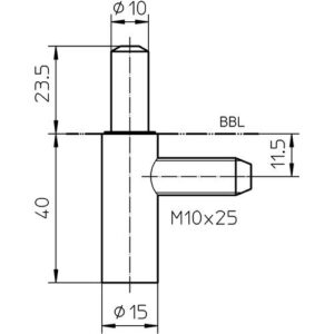 Rahmenteil - Rahmenteil V 8100 WF U STA vern.f.2tlg.Stahlzargen Nachrüstband SIMONSWERK – Bild 3