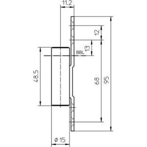 Rahmenteil - Rahmenteil V 8000 WF ASR VA ma geb.f.3tlg.Stahlzargen Aufschraubband SIMONSWERK – Bild 3