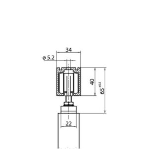 Schiebesystem - Schiebesyst.Perlan 140 140kg 1650mm EV 1 26-60mm Grundsystem – Bild 3