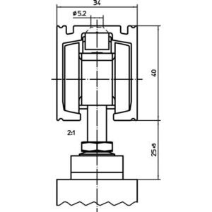 Einzugsdämpfung - Einzugsdämpfung Perlan 140 SoftStop 80kg EV 1 Erweiterungs-Set 1290-1700mm GEZE – Bild 3