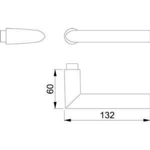 Türdrückerlochteil - Türdrückerlochteil Stock.1140 Alu.F1/naturf.4-KT.8mm DIN L/R HOPPE – Bild 3