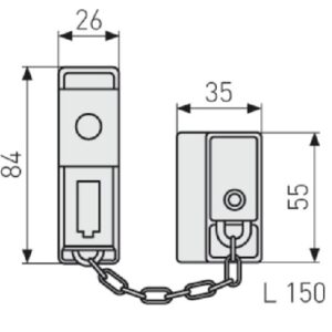 Türkette Abus  silber  - absperrbar SK 79 – Bild 2