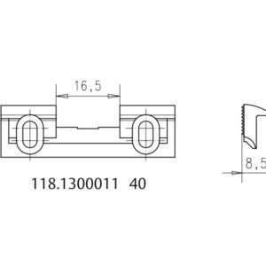 Aufschraubstück für Türöffner 118 Fallenrutsche - 118.1300011 40 – Bild 1
