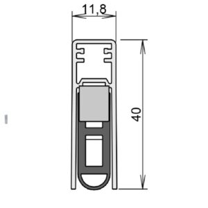 Athmer Türdichtung Kältefeind Allround® 1-689 1-seitig - Länge 1083 mm – Bild 2
