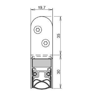 Ahmer Türdichtung Schall-Ex Ultra WS 2 seitig - Länge 958 mm Zubehör 5600 – Bild 2