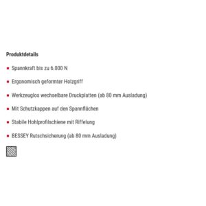 Bessey Temperguss-Schraubzwinge TG-2K 400/175 – Bild 2
