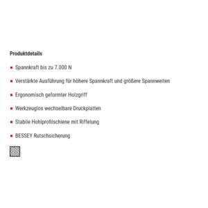 Bessey Temperguss-Schraubknecht TGK-2K 600/120 – Bild 2